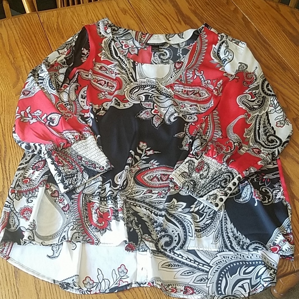 Ashley Stewart cold shoulder blouse